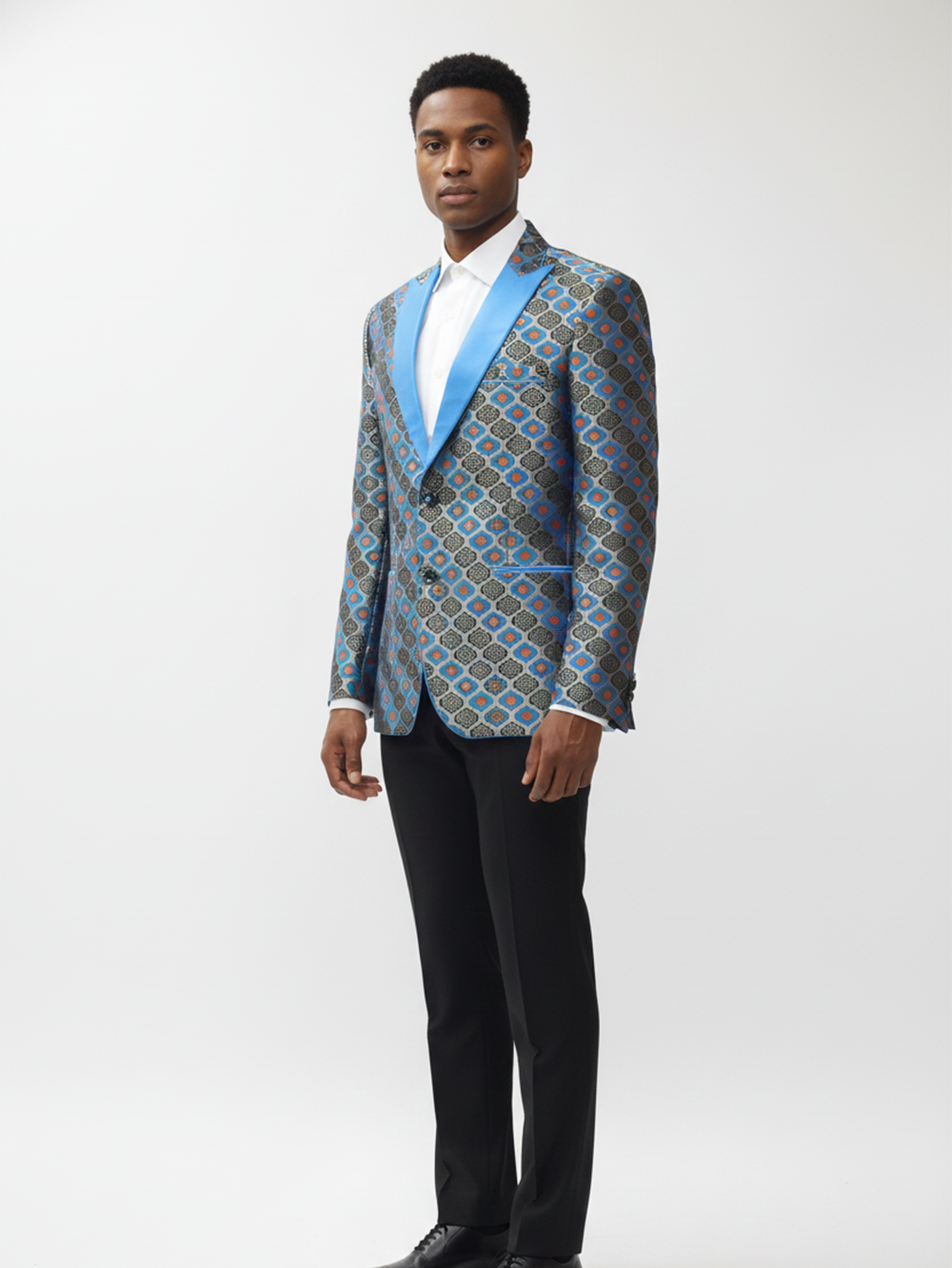 Mens Luxury Jacquard Wedding Blazer for Elegant Celebrations and Sophisticated Festive Style