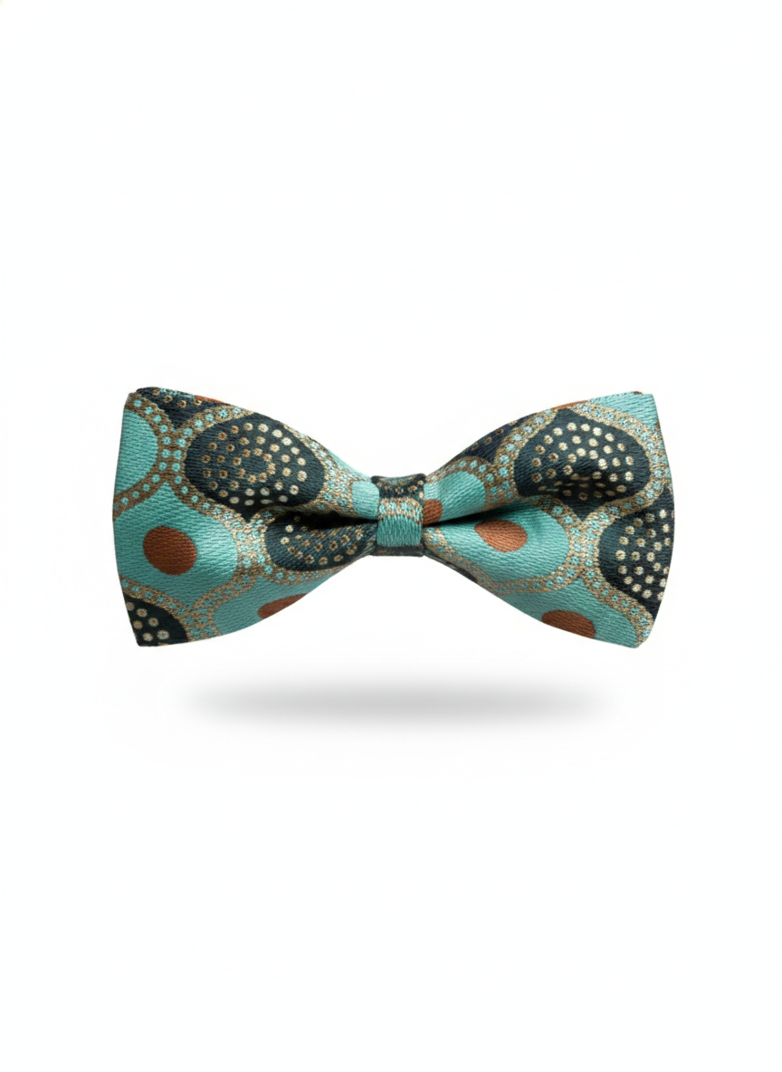 The "Silver Mist" Artisan Bow Tie: Elegance in Baby Blue