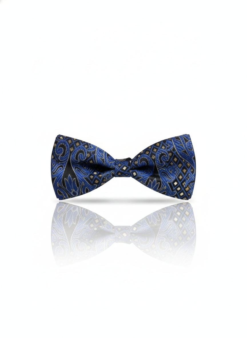 The Obsidian Azure: Midnight Blue Bow Tie
