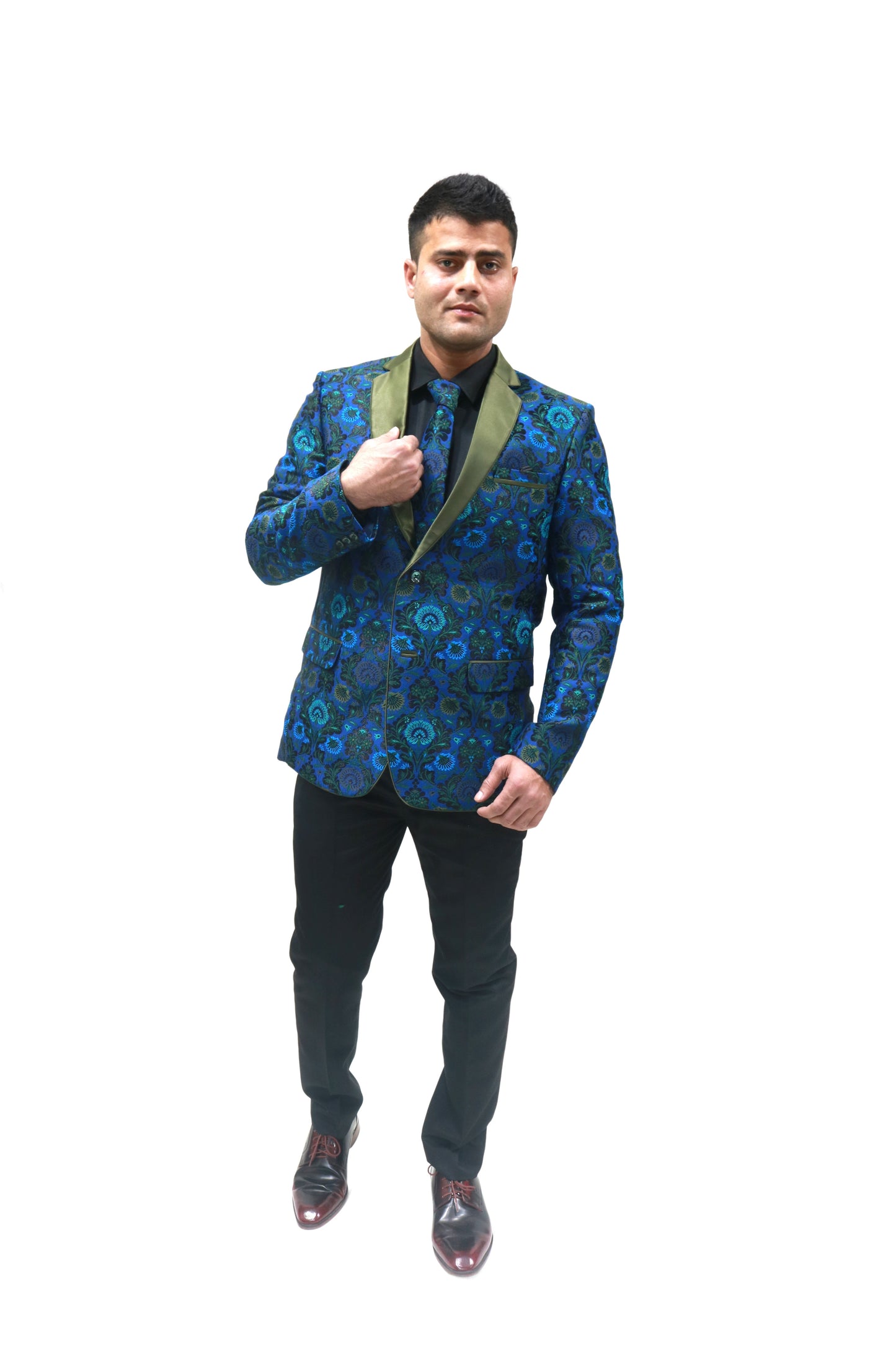 Tuxedo Party Wear Art Silk Jacquard Jacket/Blazer