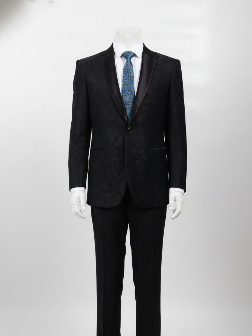 Textured Blue Silk Tie – Classic Woven Finish
