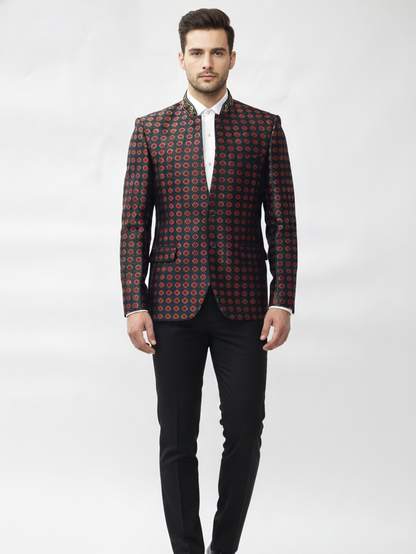 Mens Modern Jacquard Casual Blazer for Trendy Everyday Style and Effortless Sophistication