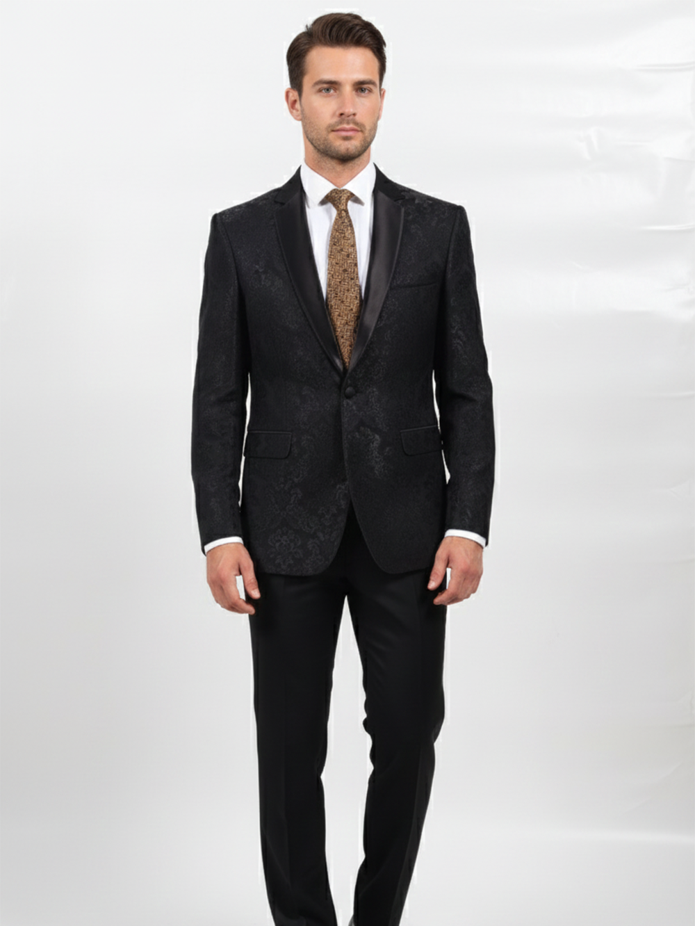 Brown Art Silk Tie with Pattern – Elegant Woven Style