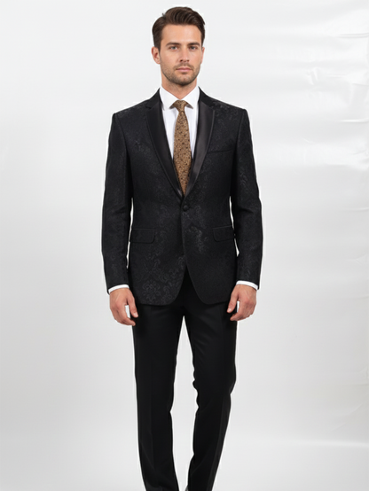 Brown Art Silk Tie with Pattern – Elegant Woven Style