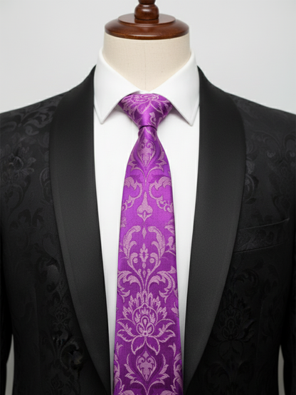 Dark Pink Designer Neck Tie – Elegant & Stylish