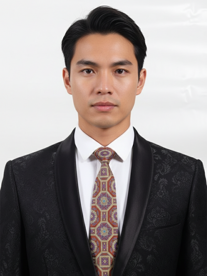 Art Silk Medallion Tie in Brown & Rust Classic Elegance Wear