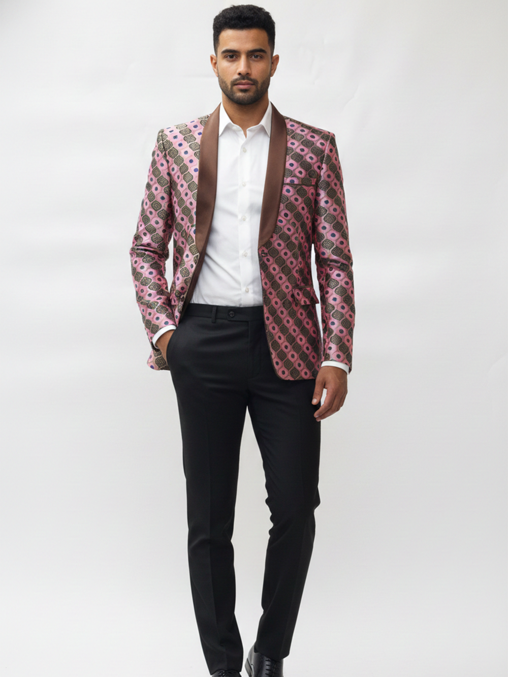 Mens Contemporary Ethnic Fusion Blazer for Modern Festive Style and Cultural Elegance
