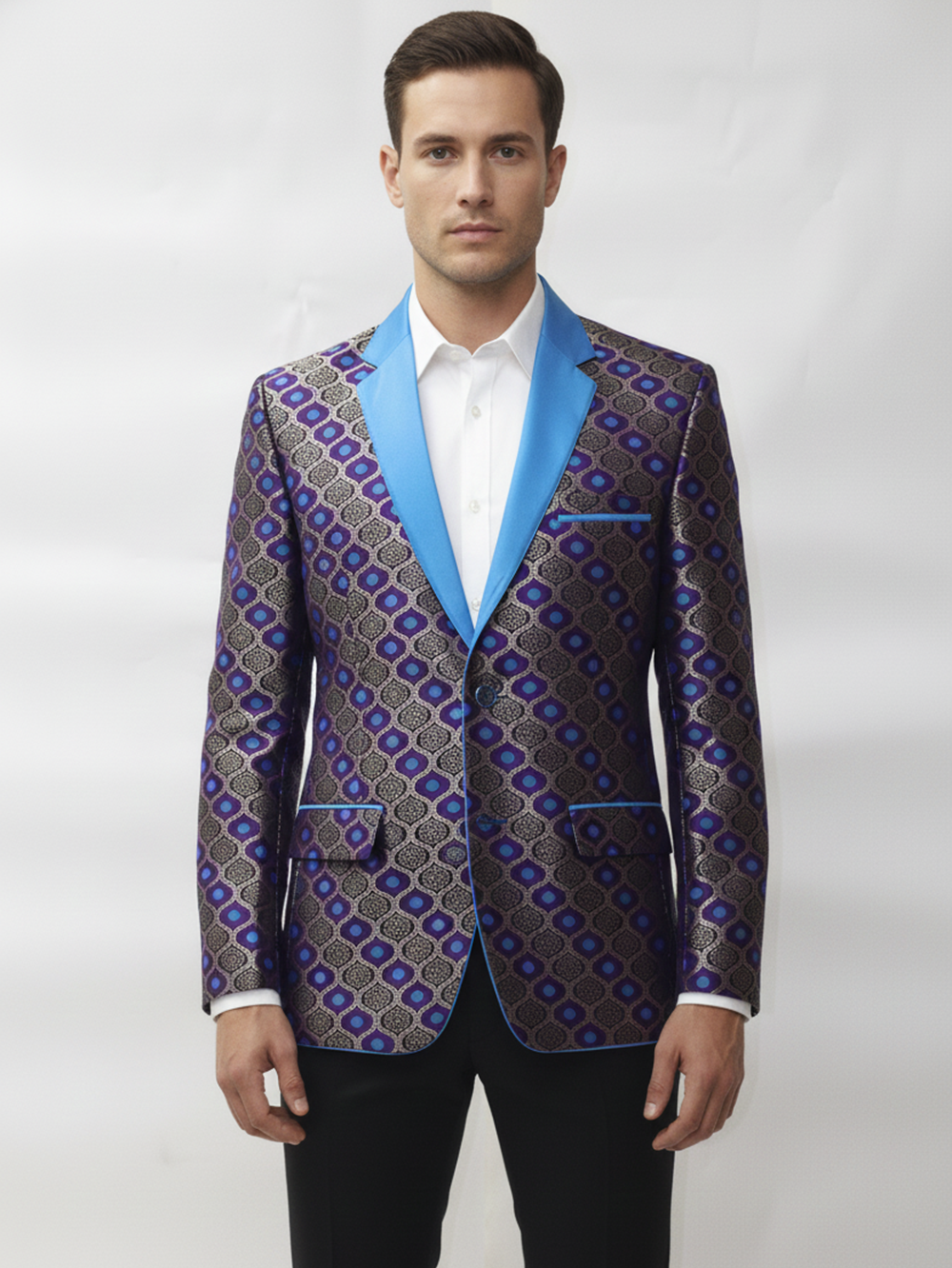 Mens Premium Jacquard Fabric Blazer for Elegant Style, Superior Comfort, and Timeless Appeal