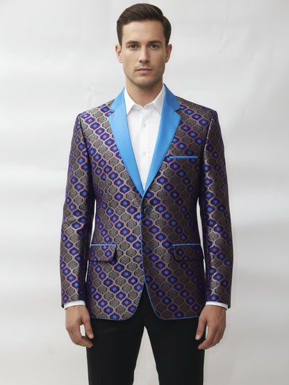 Mens Premium Jacquard Fabric Blazer for Elegant Style, Superior Comfort, and Timeless Appeal