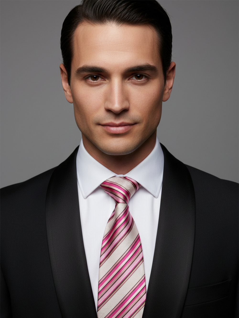 Pink Line Pattern Neck Tie – Classic & Elegant