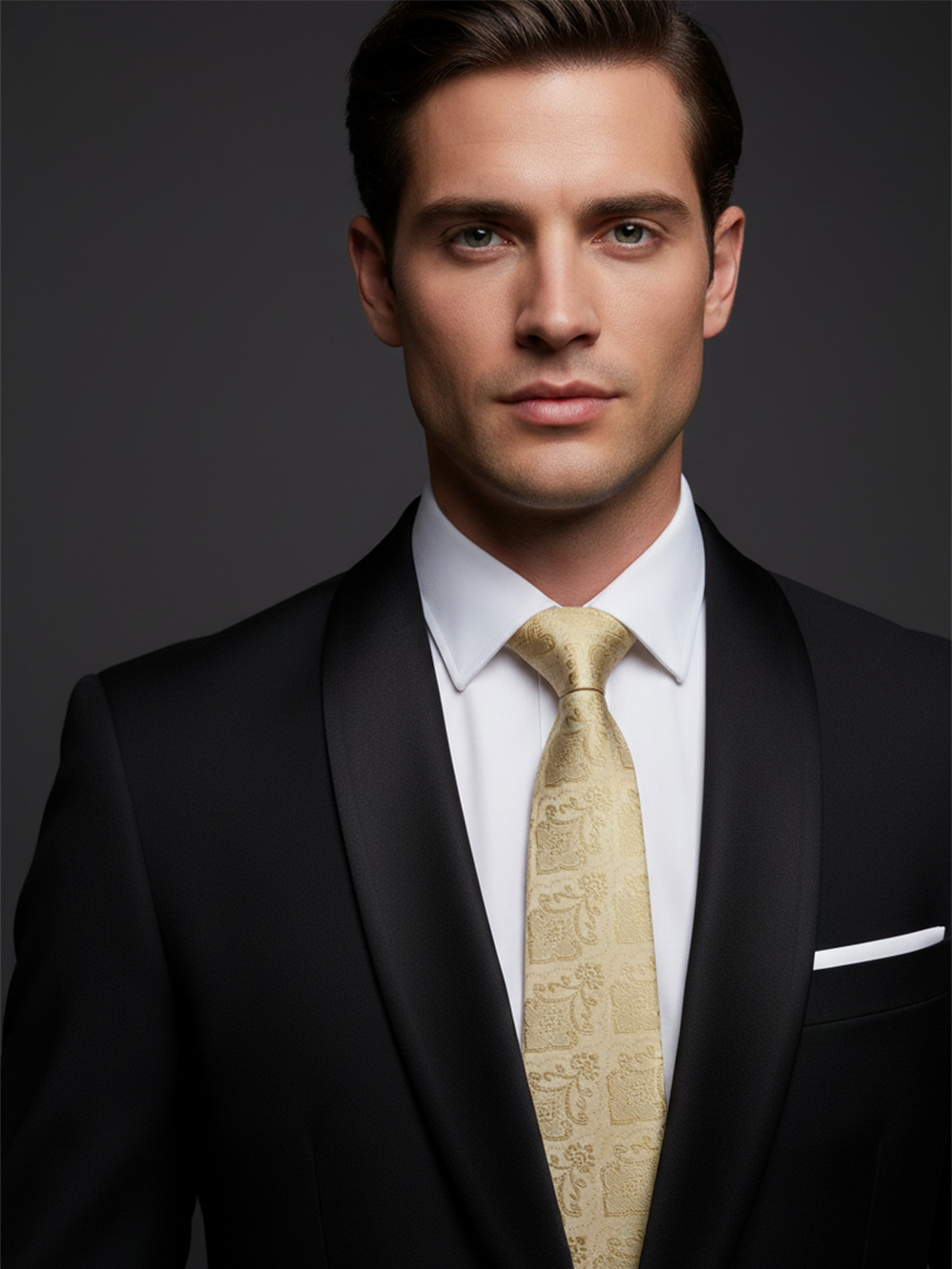 Luxury Silk Tie for Men – Classic Beige Formal Necktie