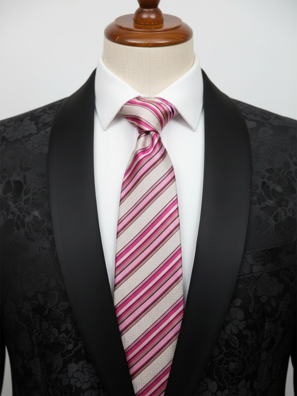 Pink Line Pattern Neck Tie – Classic & Elegant