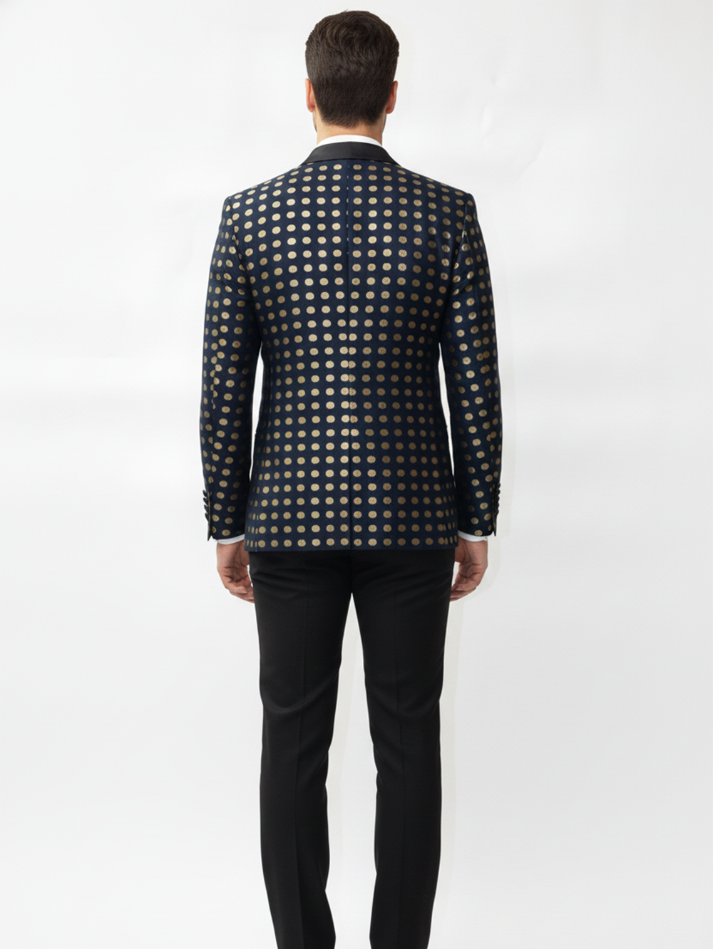 Mens Polka Dots Printed Blazer-Classic Fit, Premium Jacquard Fabric, Stylish Formal Jacket, Office, Parties, Evening Events, Modern Elegance