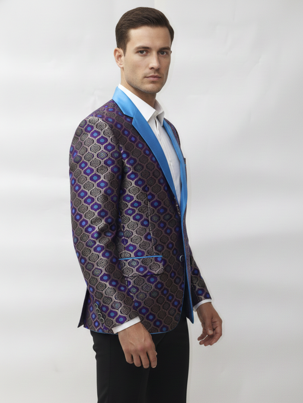 Mens Premium Jacquard Fabric Blazer for Elegant Style, Superior Comfort, and Timeless Appeal