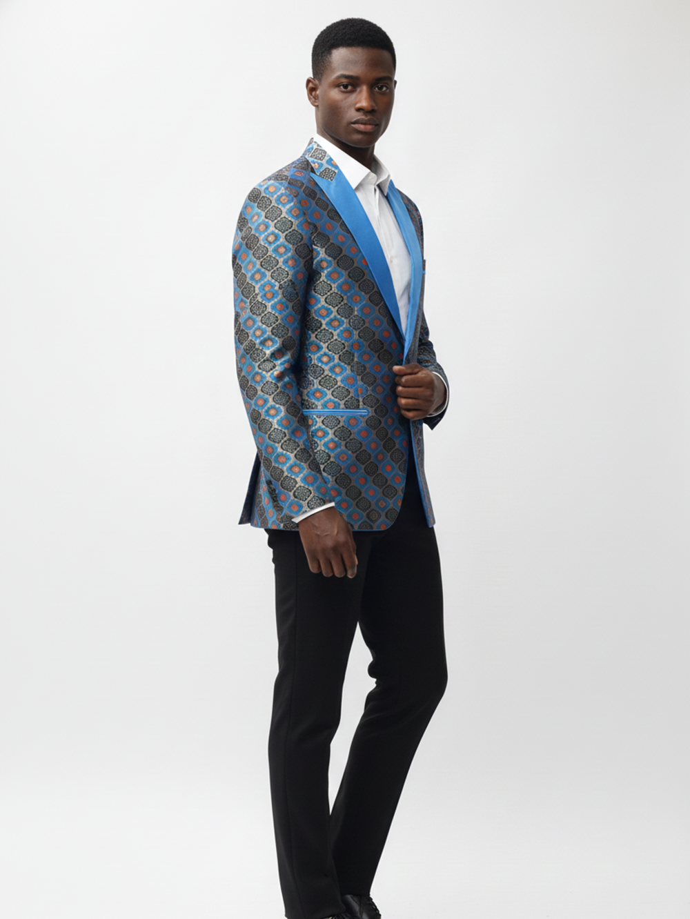 Mens Luxury Jacquard Wedding Blazer for Elegant Celebrations and Sophisticated Festive Style