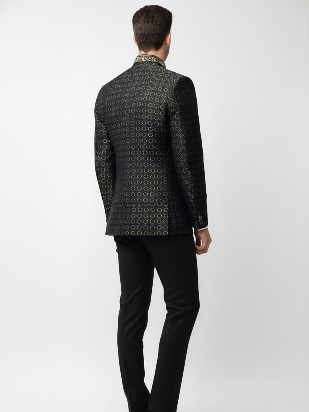 Mens Premium Jacquard Party Wear Blazer for Stylish Evenings and Celebratory Occasions