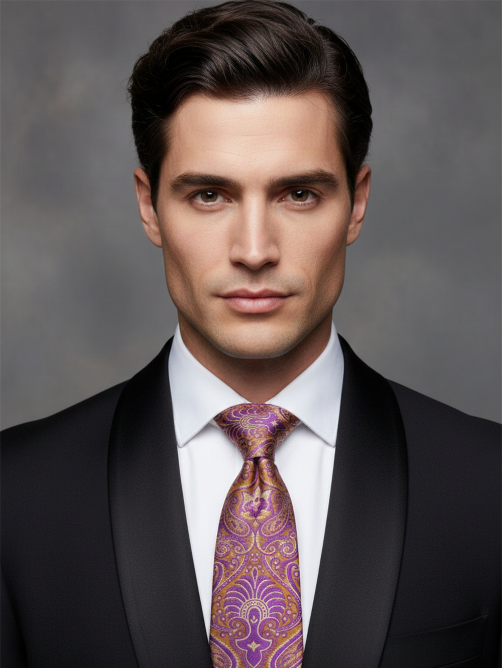 Dark Pink Tie with Elegant Work – Stylish Formal Necktie
