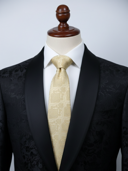 Luxury Silk Tie for Men – Classic Beige Formal Necktie