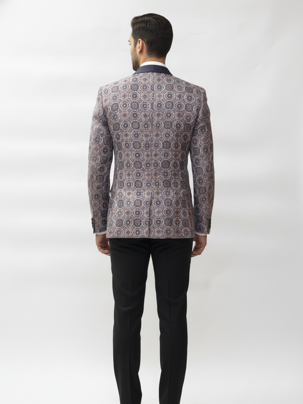 Mens Stylish Casual Party Jacquard Blazer for Trendy Looks and Evening Celebrations