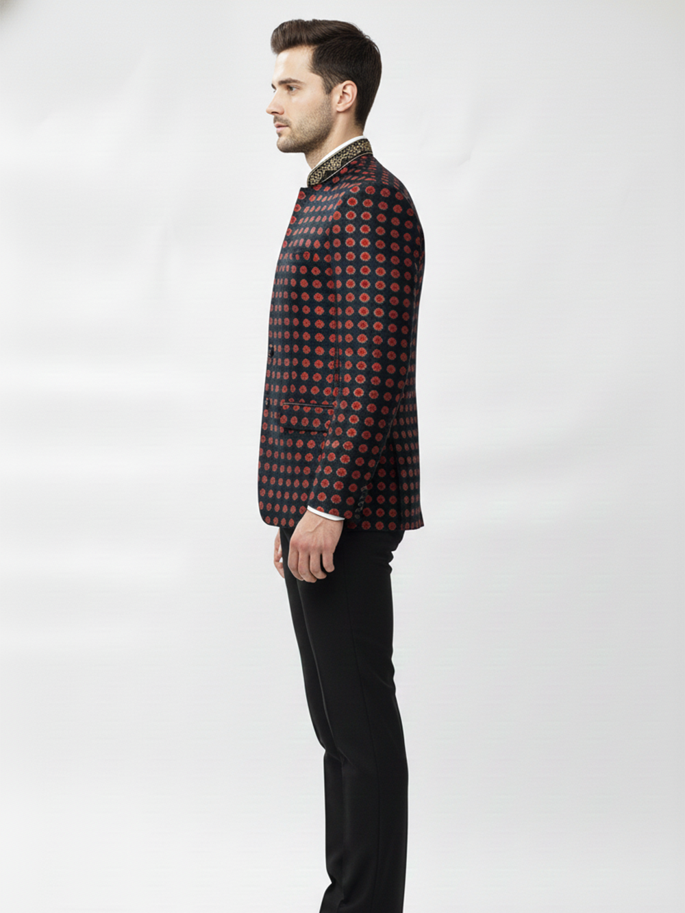 Mens Modern Jacquard Casual Blazer for Trendy Everyday Style and Effortless Sophistication