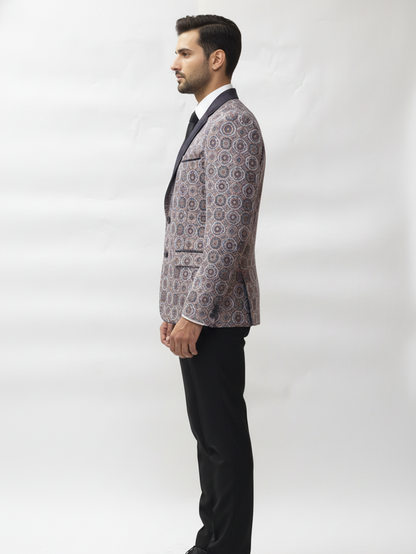 Mens Stylish Casual Party Jacquard Blazer for Trendy Looks and Evening Celebrations