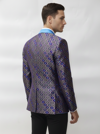 Mens Premium Jacquard Fabric Blazer for Elegant Style, Superior Comfort, and Timeless Appeal