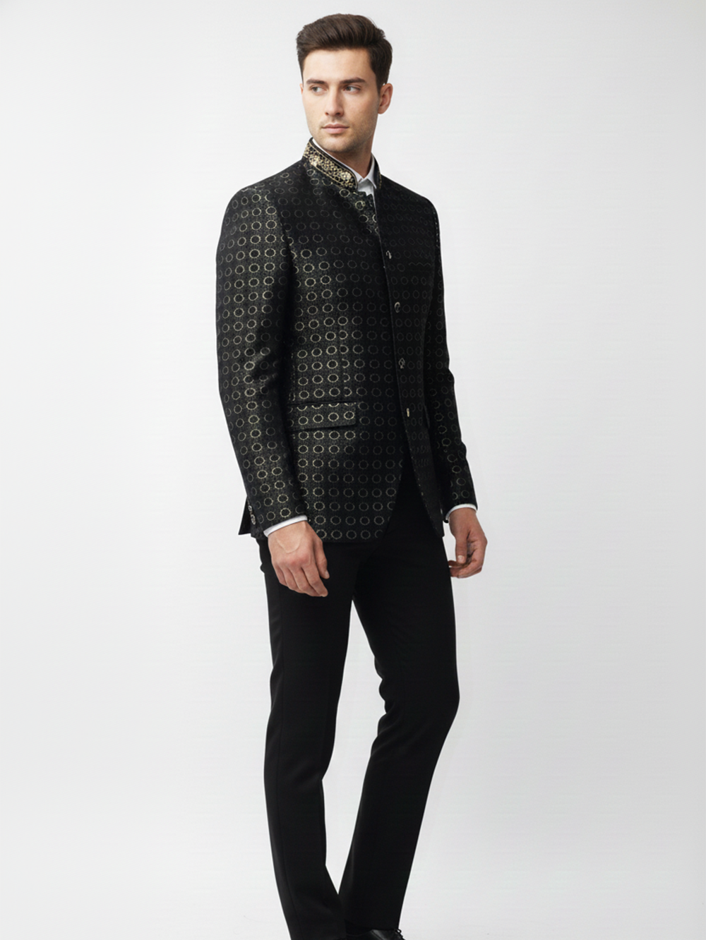 Mens Premium Jacquard Party Wear Blazer for Stylish Evenings and Celebratory Occasions