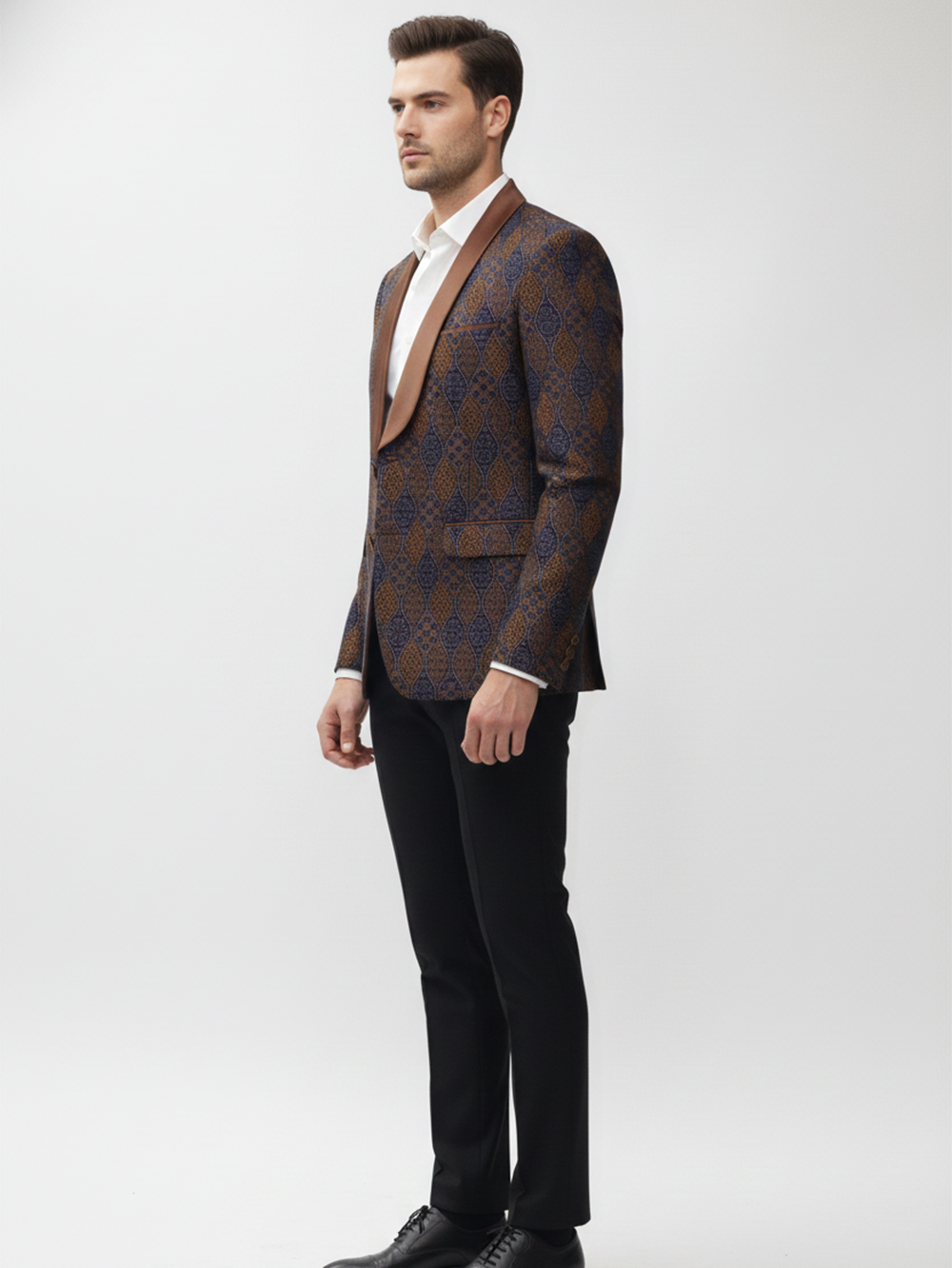 Mens High Quality Jacquard Blazer for Elegant Occasions and Timeless Stylish Appearance