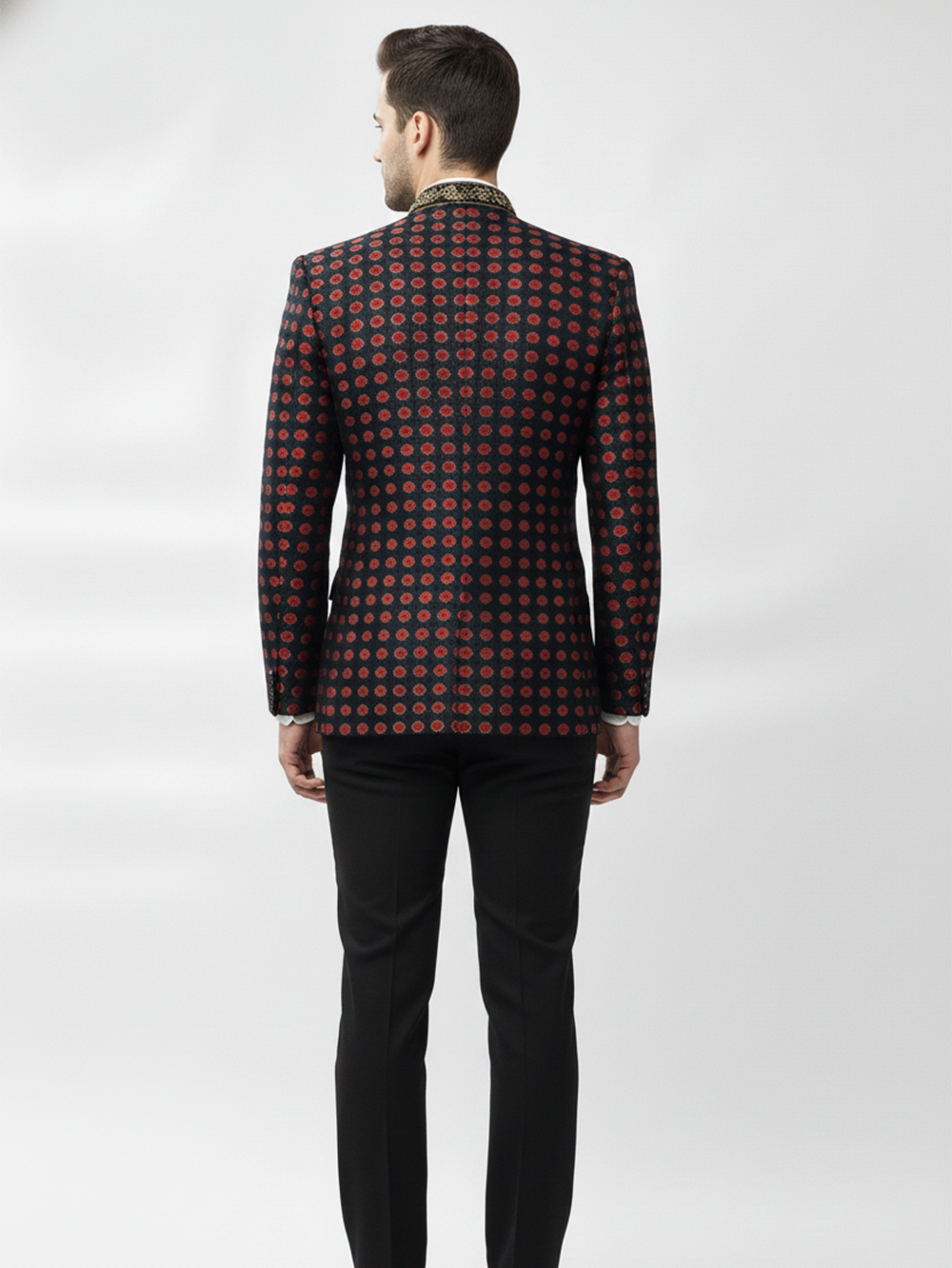 Mens Modern Jacquard Casual Blazer for Trendy Everyday Style and Effortless Sophistication