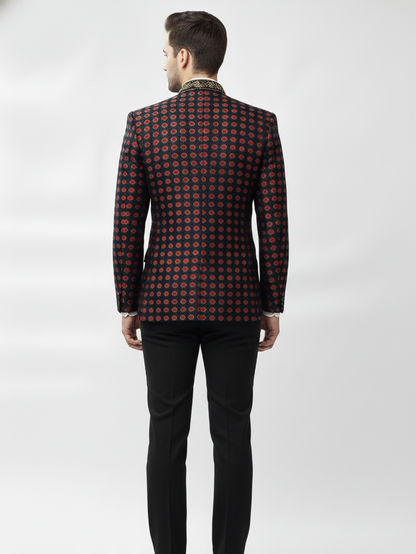 Mens Modern Jacquard Casual Blazer for Trendy Everyday Style and Effortless Sophistication