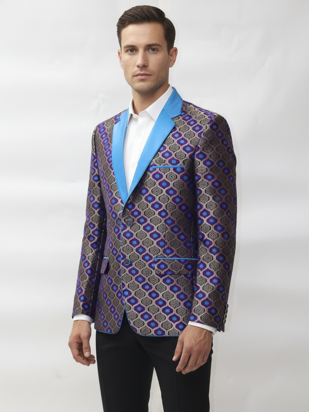 Mens Premium Jacquard Fabric Blazer for Elegant Style, Superior Comfort, and Timeless Appeal