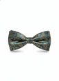 The Emerald Heirloom: Silver-Filigree Botanical Bow Tie