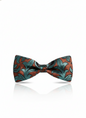 The Midnight Meadow: Emerald & Dusty Rose Silk Bow Tie