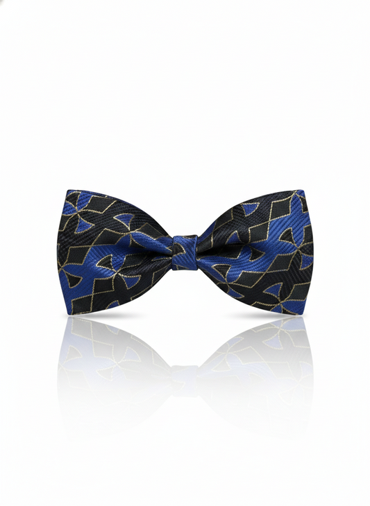 Midnight Azure: The Ultimate Dual-Tone Silk Bow Tie