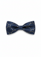 The Twilight Eclipse: Navy & Black Textured Bow Tie