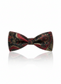 Black Bow Tie with Red & Golden Embroidered Work – Premium Ethnic Party Wear
