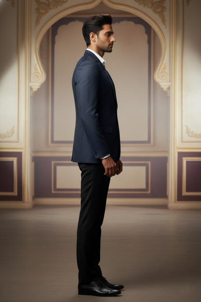Dark Navy Two-Button Classic Blazer