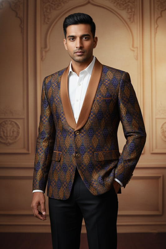 The Royal Heritage Brocade Tuxedo Blazer