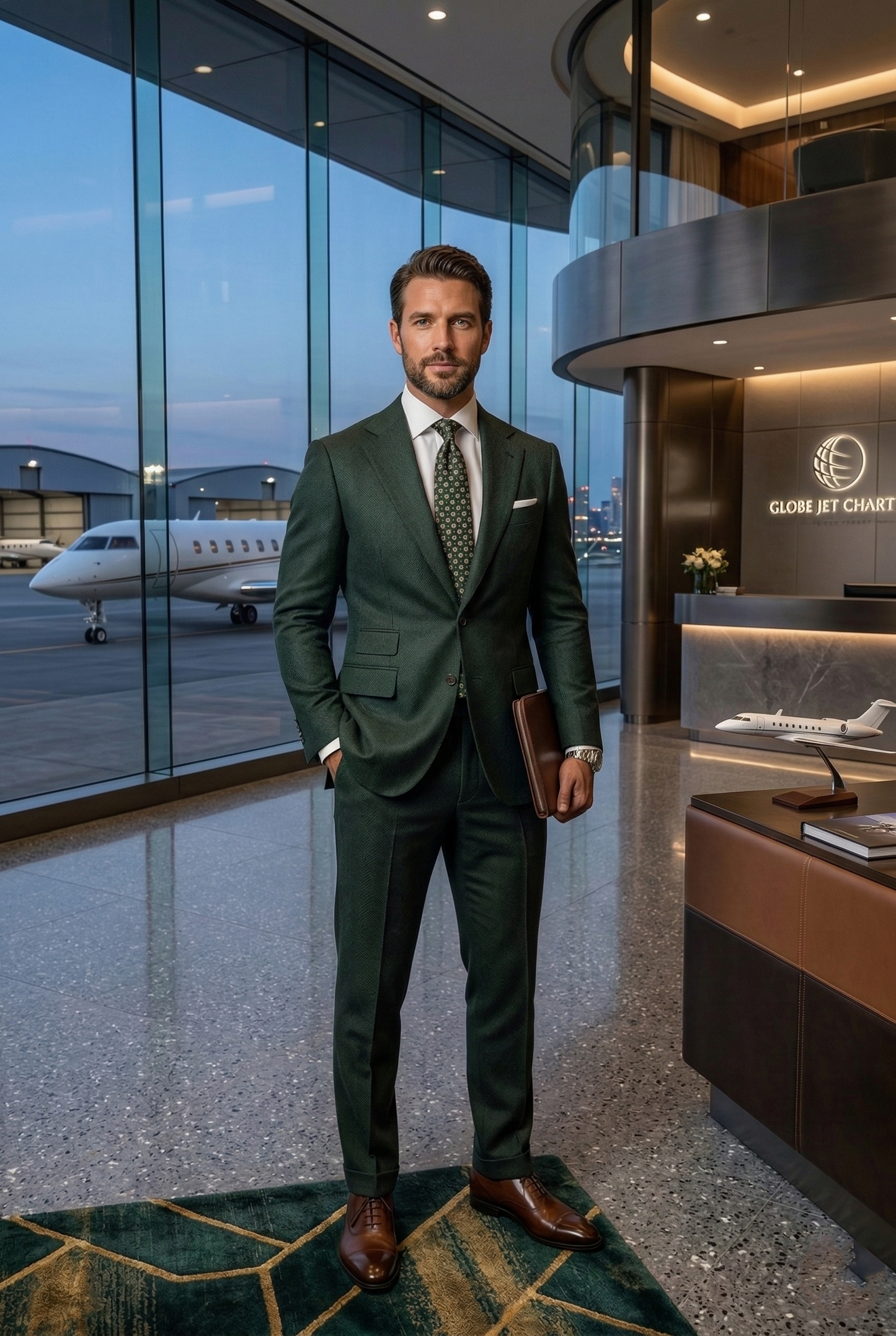 Men'sElite Tailored Forest Green Business Suits