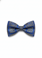 Royal Blue & Gold Patterned Bow Tie – Elegant Formal Accessory