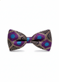 Royal Radiance: The Purple & Gold Geometric Bow Tie