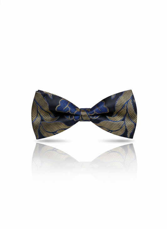 The Midnight Forest Bow Tie: Sophisticated Emerald & Azure Print