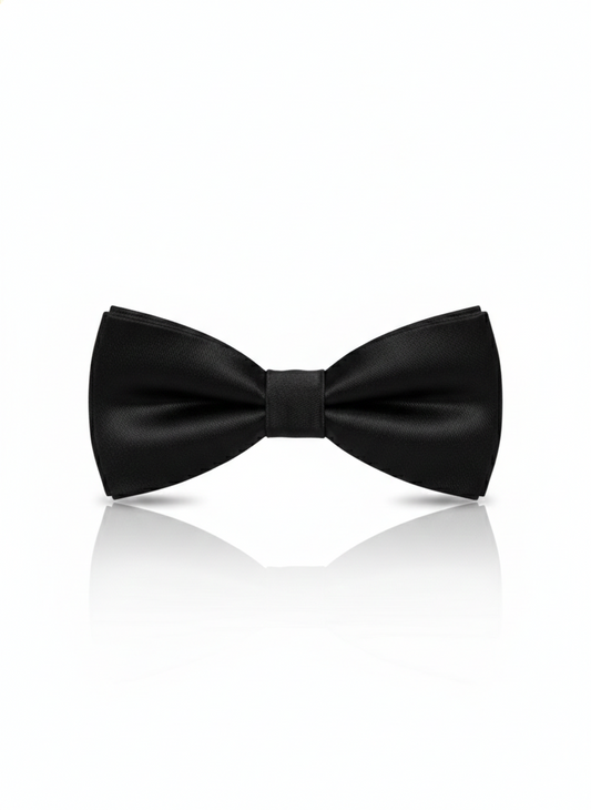Midnight Elegance: The Essential Matte Black Bow Tie