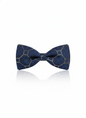 The Midnight Sterling: Navy & Silver Bow Tie