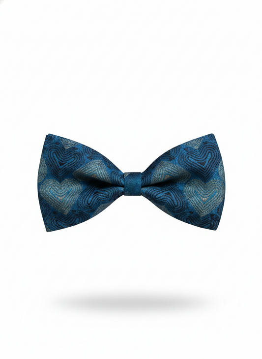 The Azure Distinction: Midnight & Sky Blue Silk Bow Tie