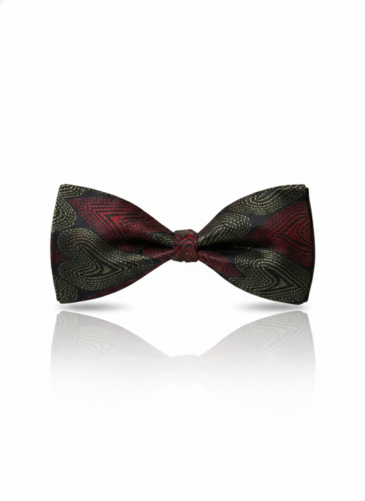 The Midnight Crimson: Premium Black & Deep Red Bow Tie