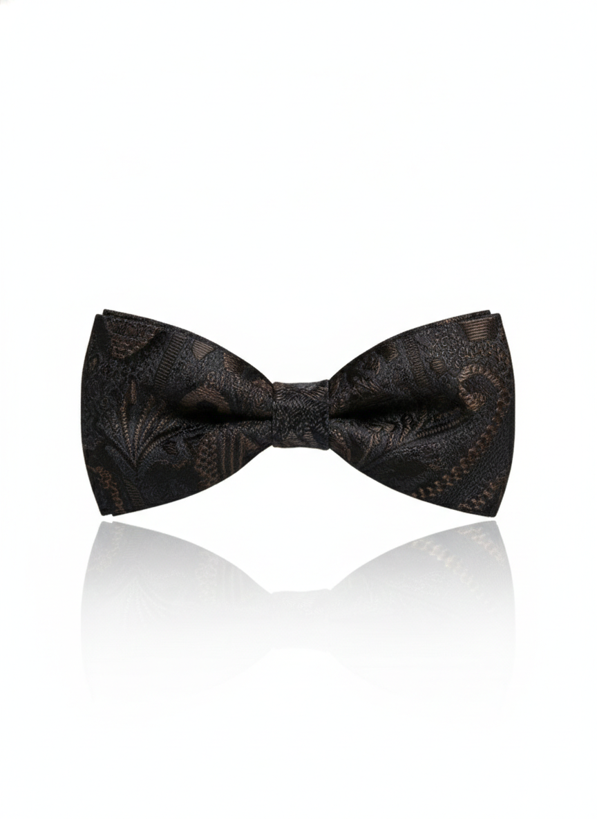 The Midnight Classic:Matte Black Bow Tie