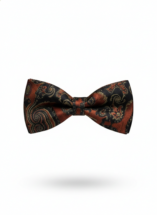 The Midnight Ember: Classic Black & Crimson Red Bow Tie