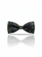 The Emerald Shadow: Hand-Detailed Black & Forest Green Bow Tie