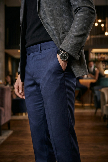 Royal Blue Slim-Fit Premium Partywear Trousers